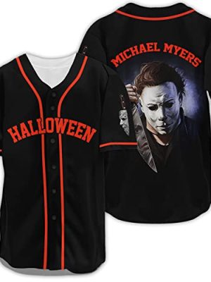 Horror Jersey, Halloween Baseball Jersey, Horror Movie Shirts Short Sleeve, Gifts for Horror Lover