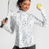 Womens Long Sleeve Golf Shirts Sun Protection 1/4 Zip Pullover Summer Quick Dry Athletic Hiking Running Workout Tops