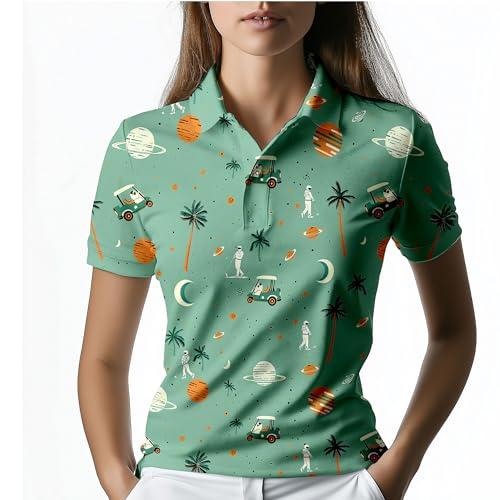 Womens Golf Shirt Funny Golf Shirts for Woman Short Sleeve Shirts for Tennis