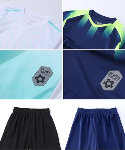 Men's Quick-Dry Soccer Jersey and Shorts 2-Pack Sets for Sports Training