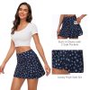 Women’s Tennis Skirts High Waisted Mini Golf Skirt with Shorts Pockets Side Slit Skort Quick Dry for Athletic