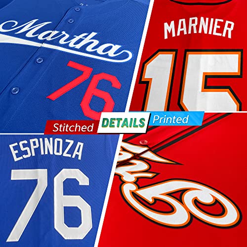 512AoiAPSdL.jpg Custom Baseball Jersey Personalized Button Down Shirts Stitched or Printed Name Number for Adult Boy
