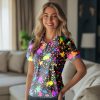 Womens Golf Shirt Short Sleeve Funny Golf Shirts for Woman Tennis Outfit