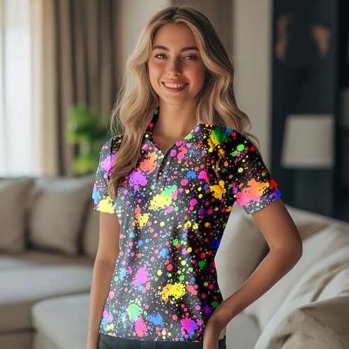 Womens Golf Shirt Short Sleeve Funny Golf Shirts for Woman Tennis Outfit