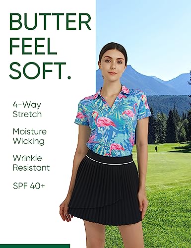 51APUB3A1eL.jpg Womens Golf Shirt - Performance Moisture Wicking Quick-Dry Golf Polo Shirts for Women