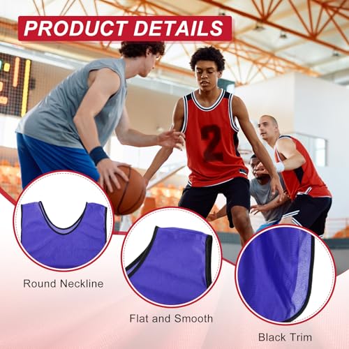 51BatgwVdhL.jpg Soccer Training Vest, Team Sports Pinnies Reversible Numbered Soccer Practice Pennies