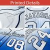 51C1NvBLVsL.jpg Custom Split Baseball Jersey Button Down Shirt Sports Personalized Stitched Name Number for Men/Women/Boy