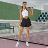 51D-hIOQ35L.jpg Tennis Skirt for Women with Pockets Shorts Crossover High Waisted Pleated Golf Skorts Athletic Workout Skirts