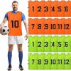 51FTXXilfpL.jpg 24 Pack Scrimmage Training Vest,Team Sports Pinnies Reversible Numbered Soccer Team Practice Penny Jerseys