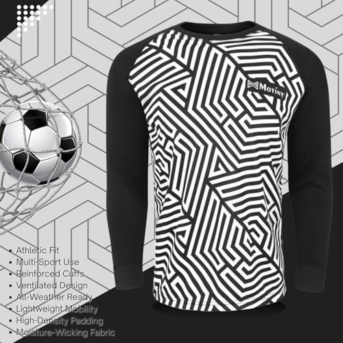 51JA3Ssyu-L.jpg Adult Soccer Goalie Jersey - Pro Series - Elbow Padded - Quick-Dry Fabric - Ergonomic Fit - Enhanced Durability