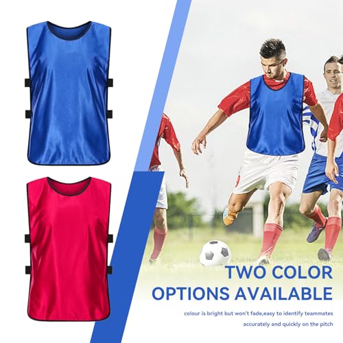 51Jniv-XlbL.jpg 6 Pack Basketball Jersey, Polyester Soccer Training Vest Water Absorption Scrimmage Team Vests for Adult Kids