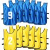 51K9yxDv96L.jpg 24 Pcs Pinnies Scrimmage Vests and 48 Pieces Iron on Numbers Team Practice Jersey Soccer Basketball Bibs Training Vest Sports