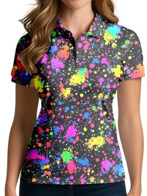 Womens Golf Shirt Short Sleeve Funny Golf Shirts for Woman Tennis Outfit