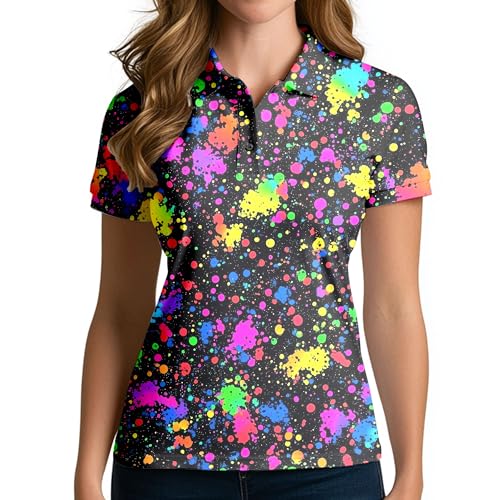 Womens Golf Shirt Short Sleeve Funny Golf Shirts for Woman Tennis Outfit