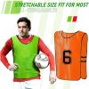 51KcdrNZyML.jpg 24 Pack Scrimmage Training Vest,Team Sports Pinnies Reversible Numbered Soccer Team Practice Penny Jerseys