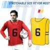 51MC7n2kDGL.jpg 24 Pcs Numbered Practice Vests Scrimmage Soccer Pinnies Traning Jerseys Team Sports Bibsfor Youth and Adult(Large)