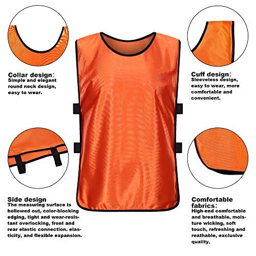 51Nvr3kG6fL.jpg 6 Pack Scrimmage Vests/Sport Basketball Pinnies/Soccer Bibs for Kid and Adult