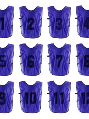 51Ov8DRRz8L.jpg Soccer Training Vest, Team Sports Pinnies Reversible Numbered Soccer Practice Pennies
