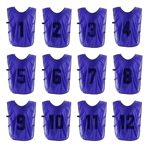 51Ov8DRRz8L.jpg Soccer Training Vest, Team Sports Pinnies Reversible Numbered Soccer Practice Pennies