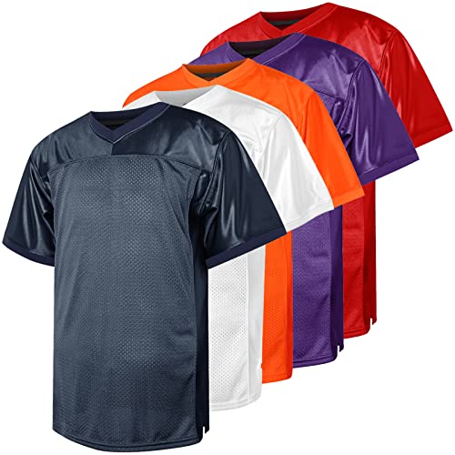 51VhHfek4xL.jpg Blank Football Jersey,90s Hip Hop Sports Mesh Practice Plain Football Shirt