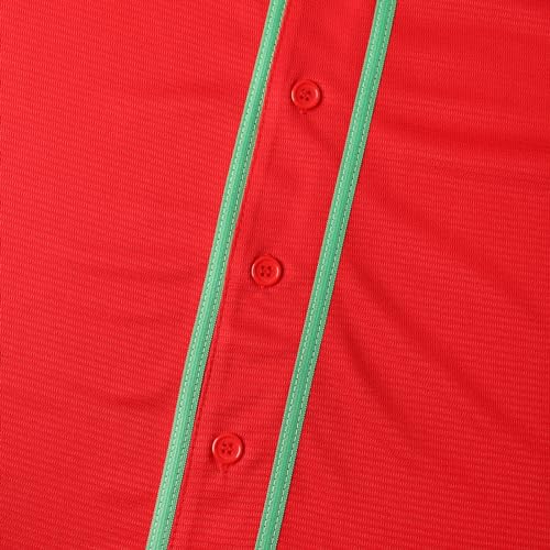 51WqzdRbw2L.jpg Men's Baseball Jersey Blank Softball Jersey Casual Short Sleeve Button Down T-Shirt