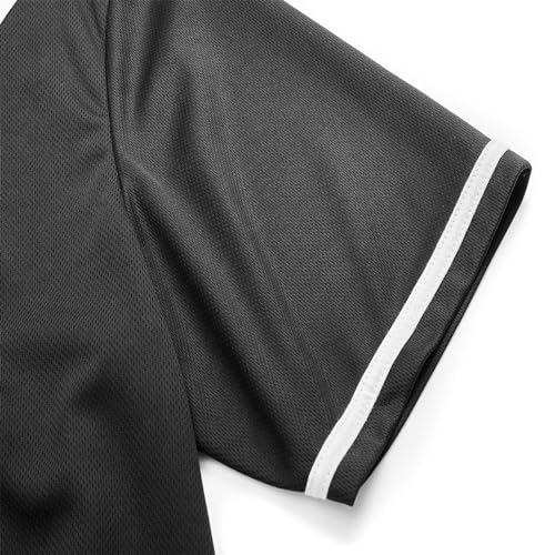 51XVC9M2TyL.jpg Womens Baseball Jersey Button Down Softball Jersey Short Sleeve Tee Hip Hop Shirt Active Team Sports Uniforms