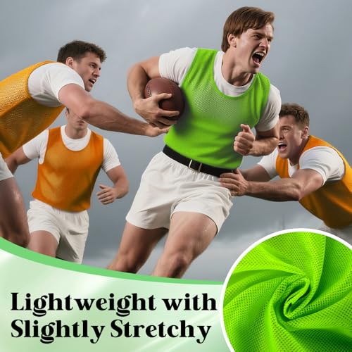 51Yr9aTUcOL.jpg 12 Pcs Soccer Pinnies,Team Pennies Jersey Scrimmage Vest Sports Practice Mesh Basketball Vest for Adults Youth