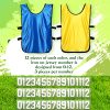 51ZrhnkkY9L.jpg 24 Pcs Pinnies Scrimmage Vests and 48 Pieces Iron on Numbers Team Practice Jersey Soccer Basketball Bibs Training Vest Sports