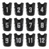 51eF0fkNq9L.jpg Soccer Training Vest, 12 Pack Team Sports Pinnies Reversible Numbered Soccer Practice Pennies Jerseys Bibs with Belt for Adult,