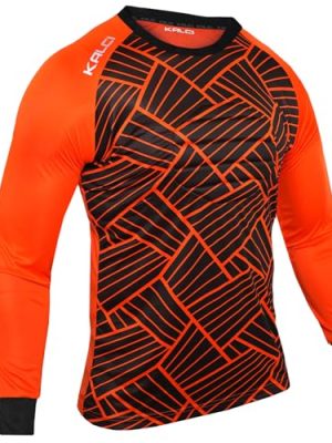 Hidden Chest Padding Soccer Goalie Jersey Youth & Adult. Long Sleeves Elbow Padded Goalkeeper Shirt for Boys & Girls