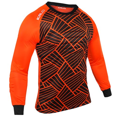 51ezoI8V69L.jpg Hidden Chest Padding Soccer Goalie Jersey Youth & Adult. Long Sleeves Elbow Padded Goalkeeper Shirt for Boys & Girls