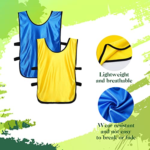 51fmIOwYlaL.jpg 24 Pcs Pinnies Scrimmage Vests and 48 Pieces Iron on Numbers Team Practice Jersey Soccer Basketball Bibs Training Vest Sports