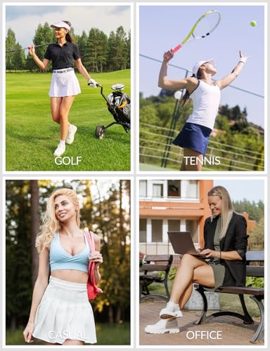 51hQnLypdJL.jpg Women's Golf Skirts with 5 Pockets High Waisted Skorts Tennis Athletic Running