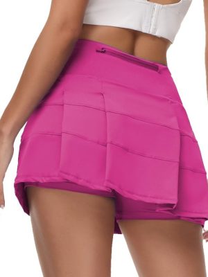 Women's Tennis Skirts High Waisted Athletic Golf Skorts with Pockets Skirts for Women Casual Workout Built-in Shorts