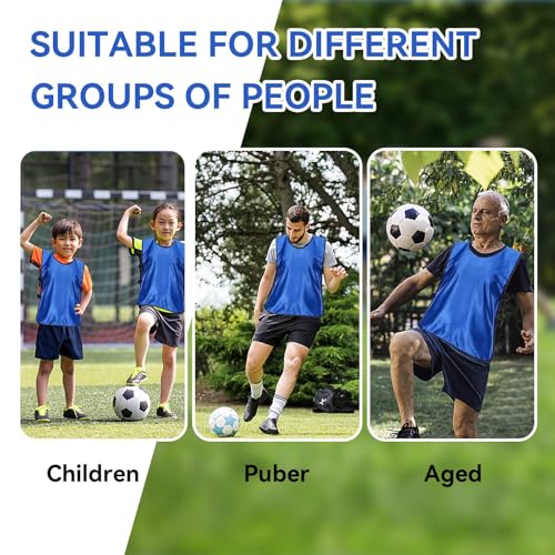 51jPgUxkmSL.jpg 6 Pack Basketball Jersey, Polyester Soccer Training Vest Water Absorption Scrimmage Team Vests for Adult Kids
