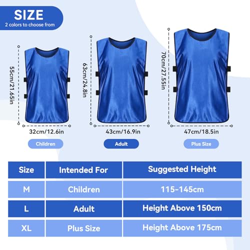 51kcN8VsFL.jpg 6 Pack Basketball Jersey, Polyester Soccer Training Vest Water Absorption Scrimmage Team Vests for Adult Kids