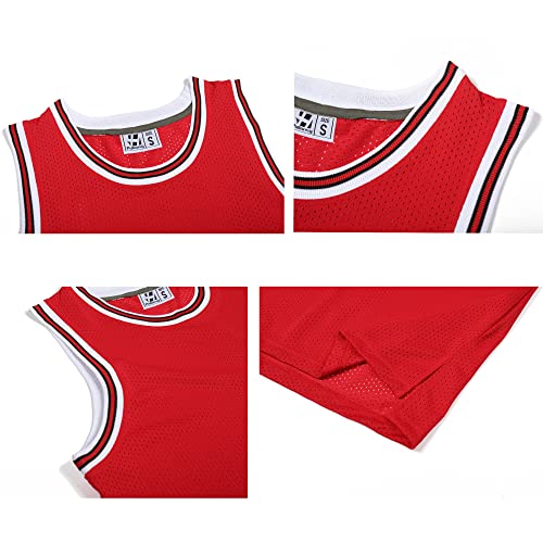 51oXsDMCfIL.jpg Pack of 3 Men's Basketball Jerseys Mesh Athletic Team Sports Uniforms Hip Hop Shirts Tank Tops