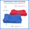 Scrimmage Vests, Team Practice Jersey, Set of 12, Training Pinnies for Basketball Soccer Football