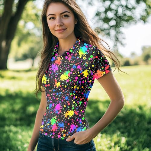 Womens Golf Shirt Short Sleeve Funny Golf Shirts for Woman Tennis Outfit