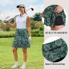 51u1WkYfUnL.jpg Skirt Knee Length Skorts with Shorts Skirts Golf Modest Pleated Green Paisley