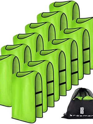 51yekwZ1Q-L.jpg Scrimmage Training Vest Kids Youth Adult Soccer Practice Jersey Athletic Pinnies (12 &24 Pack)