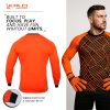 51zXKIaiXEL.jpg Hidden Chest Padding Soccer Goalie Jersey Youth & Adult. Long Sleeves Elbow Padded Goalkeeper Shirt for Boys & Girls