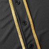 61InreI1eeL.jpg Blank Jersey Plain Hipster Hip Hop for Men Button-Down Baseball Jersey Short Sleeve Shirt