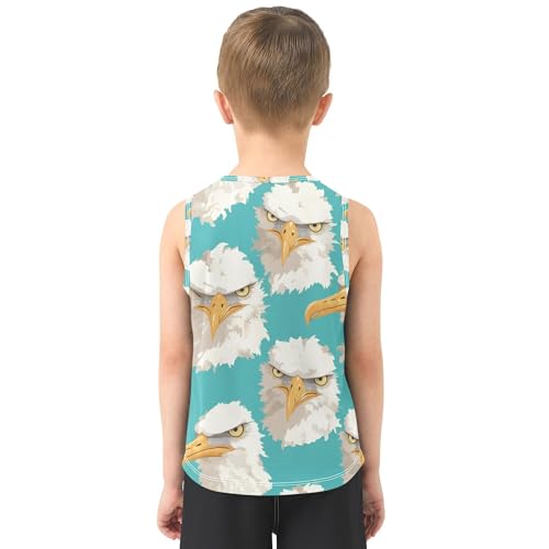 31-wYtVjsIL.jpg Cartoon Albatross Face Green Boys Tshirts Tank Tops Sleeveless Vest Tees Beach Casual Clothes for Gym Swim Beach 3T