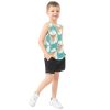 319S-MRZ3FL.jpg Cartoon Albatross Face Green Boys Tshirts Tank Tops Sleeveless Vest Tees Beach Casual Clothes for Gym Swim Beach 3T