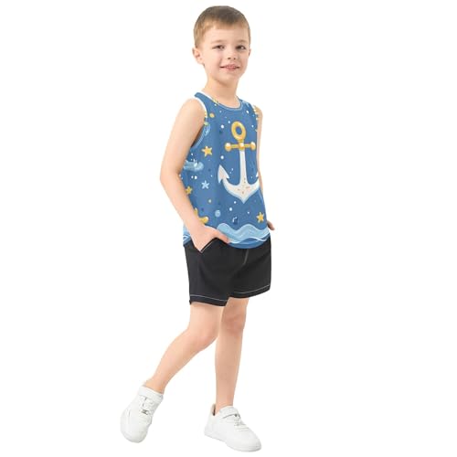 31NN6CtKP8L.jpg Cartoon Stars Ships Tank Tops for Boys Sleeveless Casual Vest Tees Toddler Boys Undershirts for Work Out 3T