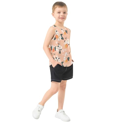 31S38cUxWnL.jpg Cute Serviceberry Fruit Peach Boys Tank Tops Sleeveless Casual Vest Tees Active Shirts for Outdoor Beach Work Out 3T