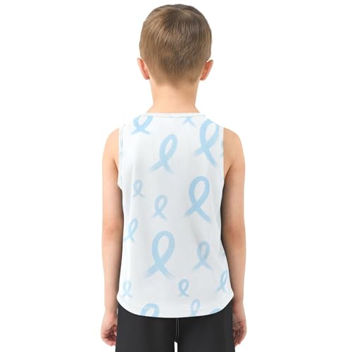 31SKrCJg16L.jpg Blue Prostate Awareness Ribbon Boys Tshirts Tank Tops Sleeveless Toddler Vest Athletic Tops for Running Beach Swim 3T