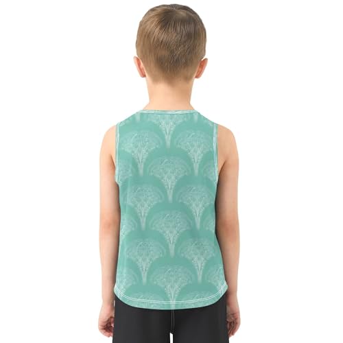 31fDZTSWUUL.jpg Leaves Tank Top for Children Sleeveless Summer Vest Tee Active Shirts for Outdoor Beach Fitness Work Out 3T