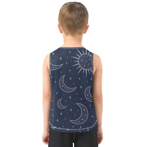 31qAq1hlsZL.jpg Sun Moon Stars Blue Boys Tank Top Shirt Sleeveless Toddler Vest Boys Summer Crew Neck Undershirts for Beach Fitness 3T